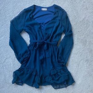 Altar’d State Blue Long Sleeve Dress